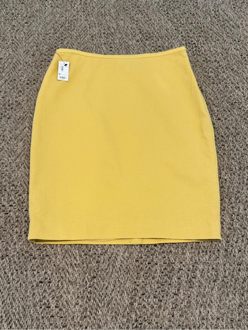 The Limited Mustard Yellow Textured Cotton Pencil Skirt Size 10